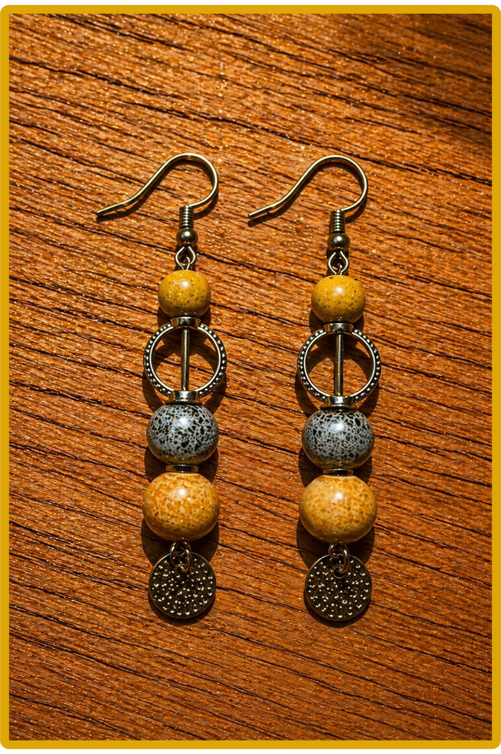 Boucles d'oreilles " Mer Soleil"