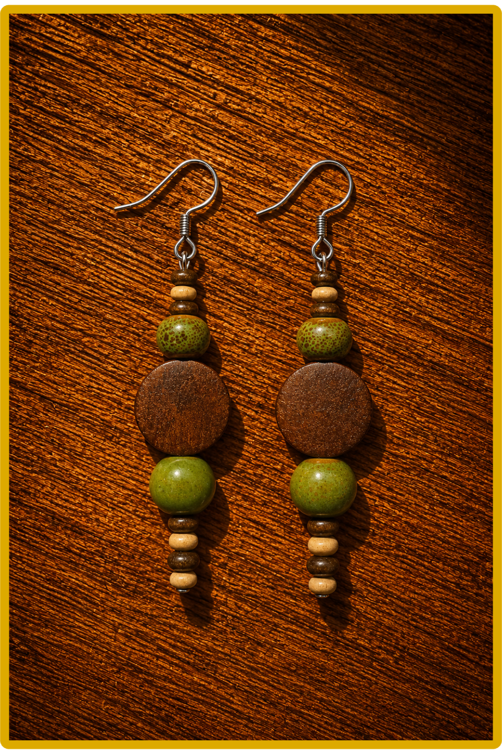 Boucles d'oreilles "Terre verte"
