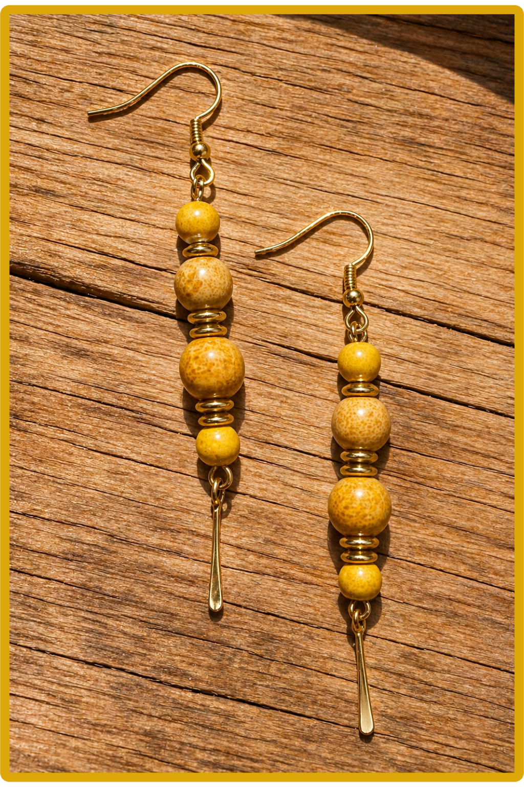 Boucles d'oreilles "Soleil d'or"