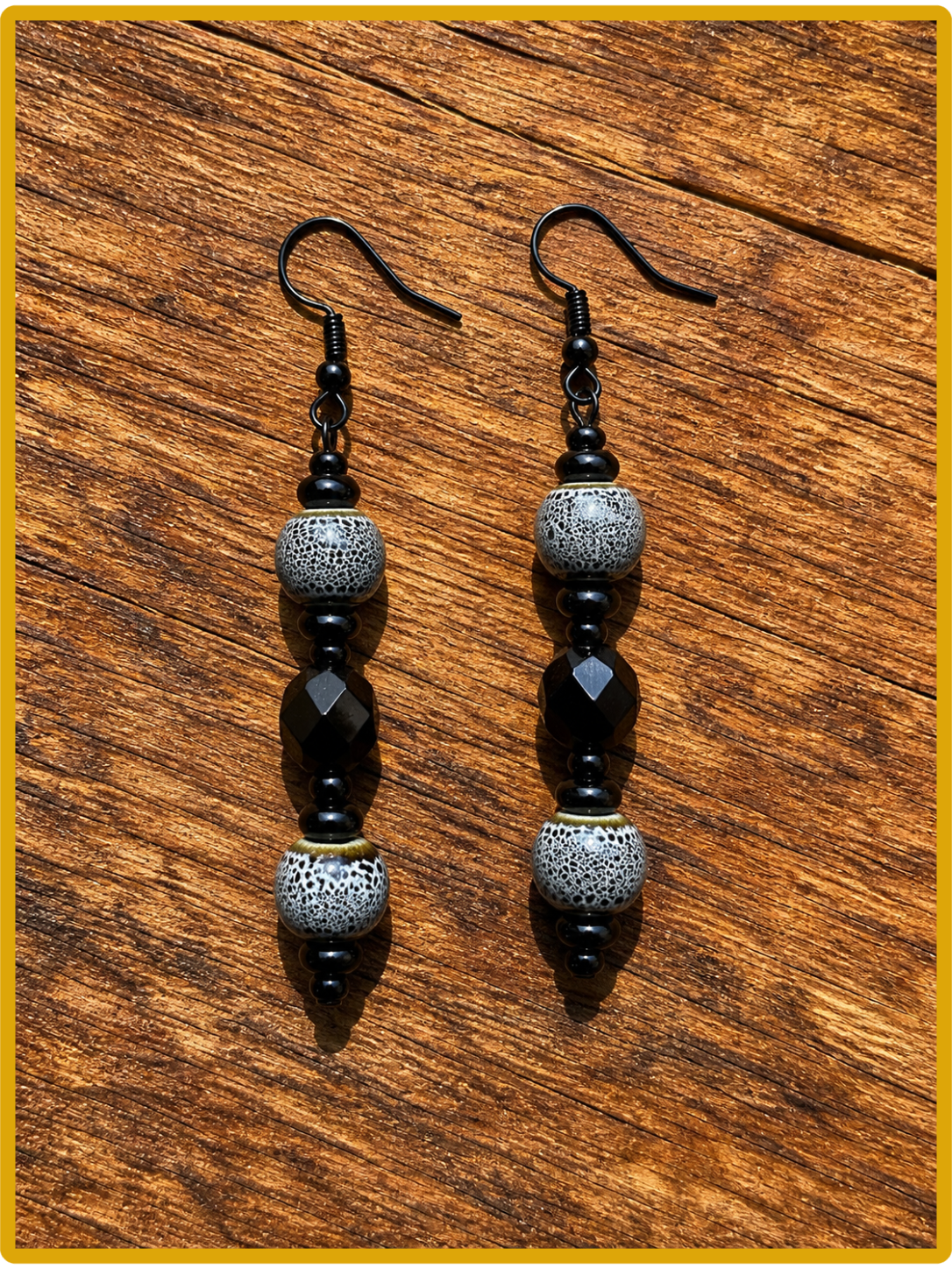 Boucles d'oreilles "Marée Noire"