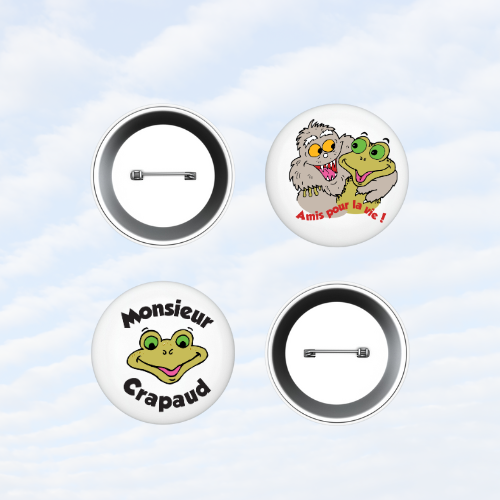 BOUTONS MONSIEUR CRAPAUD ET BABALOU