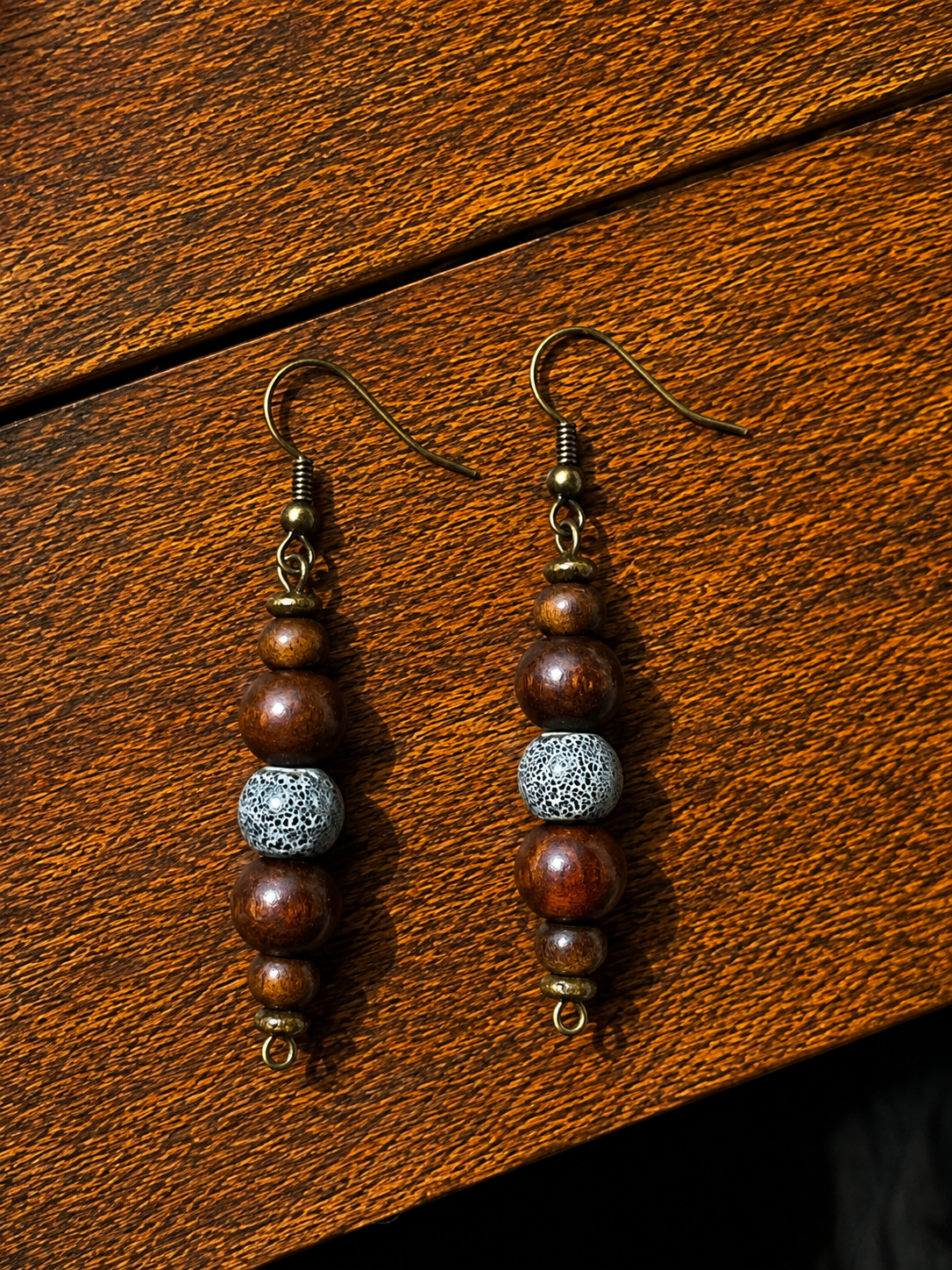 Boucles d'oreilles " Terre et mer"