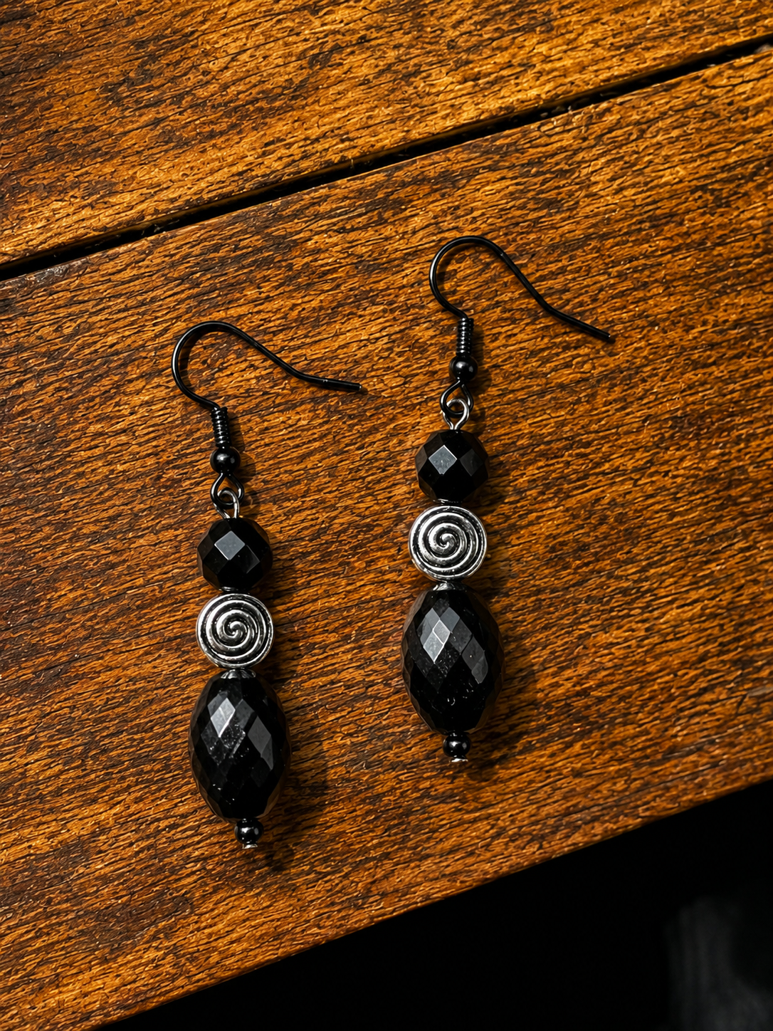 Boucles d'oreilles "Minuit"