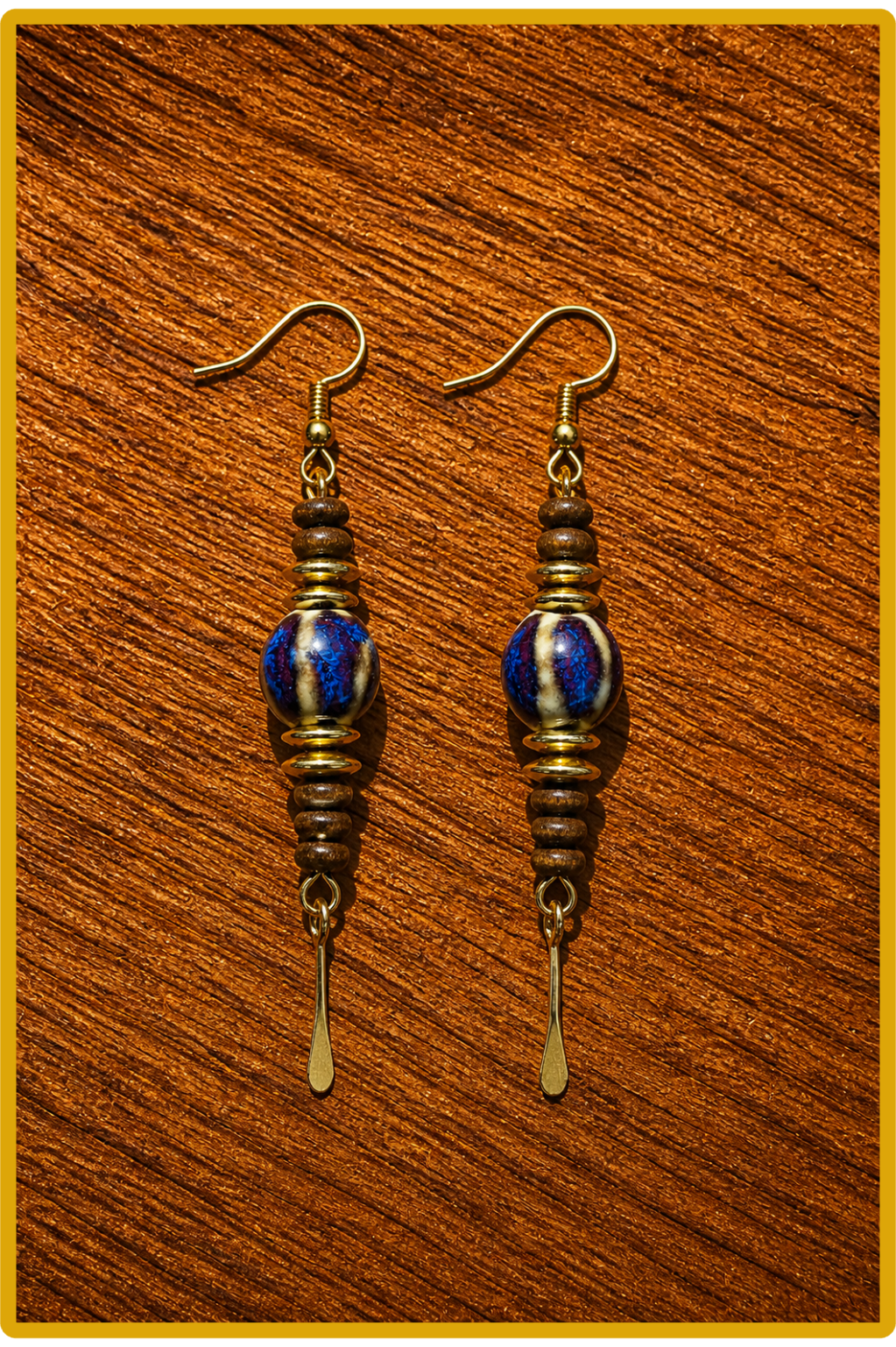 Boucles d'oreilles " Bleu sauvage"
