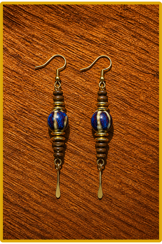 Boucles d'oreilles " Bleu sauvage"