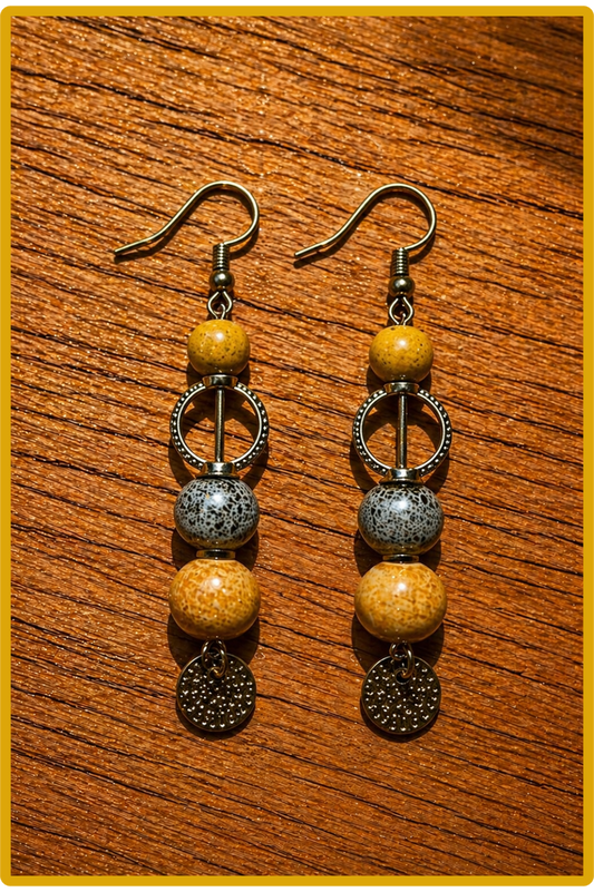 Boucles d'oreilles " Mer Soleil"