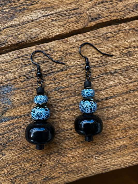 Boucles d'oreilles " Abysses"