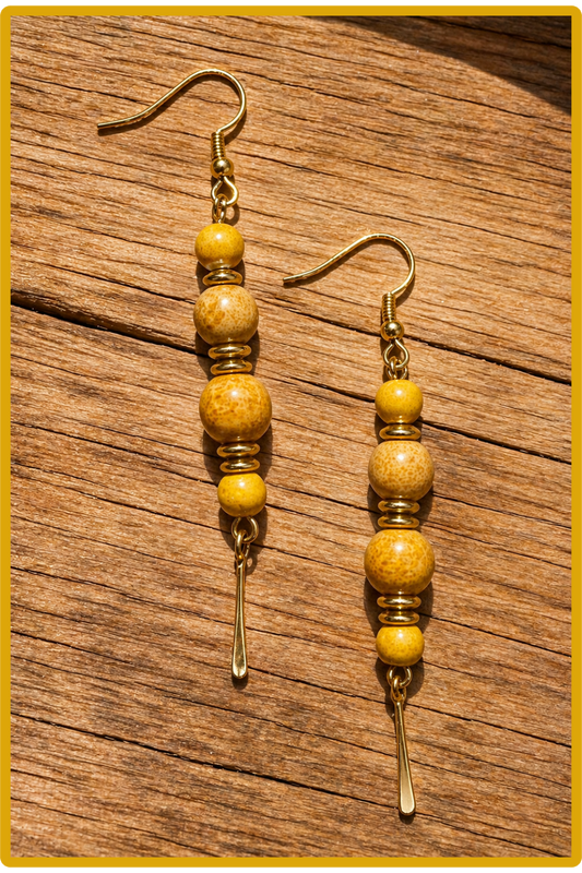 Boucles d'oreilles "Soleil d'or"