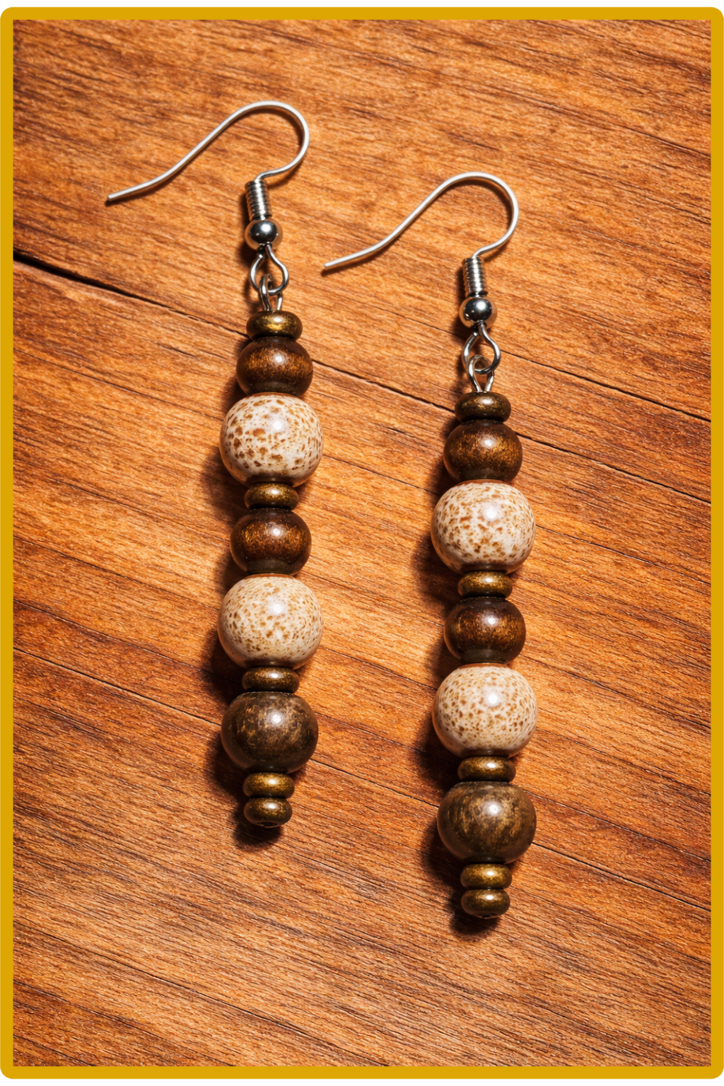Boucles d'oreilles " Sable Doré"