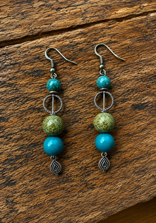 Boucles d'oreilles " Marée basse"