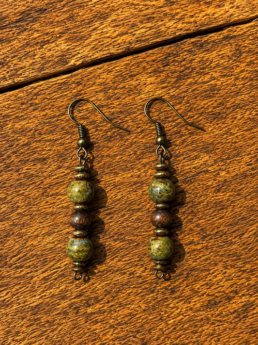 Boucles d'oreilles "Fougère"