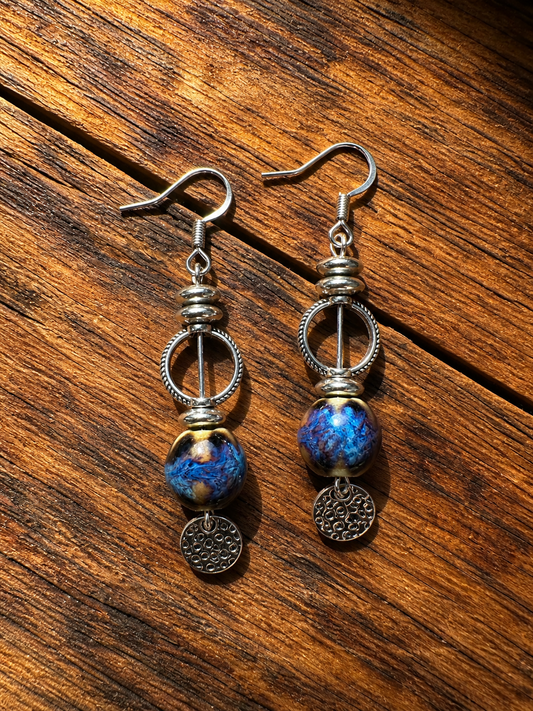 Boucles d'oreilles "Bleu électrique"