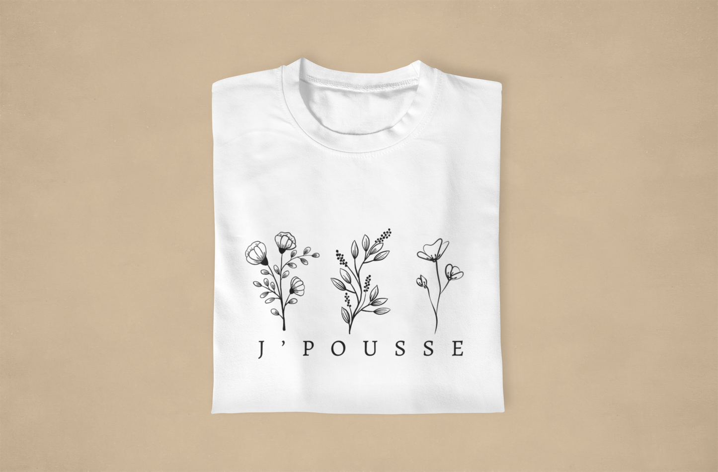 J'POUSSE - TSHIRT COUPE FÉMININE, UNISEXE