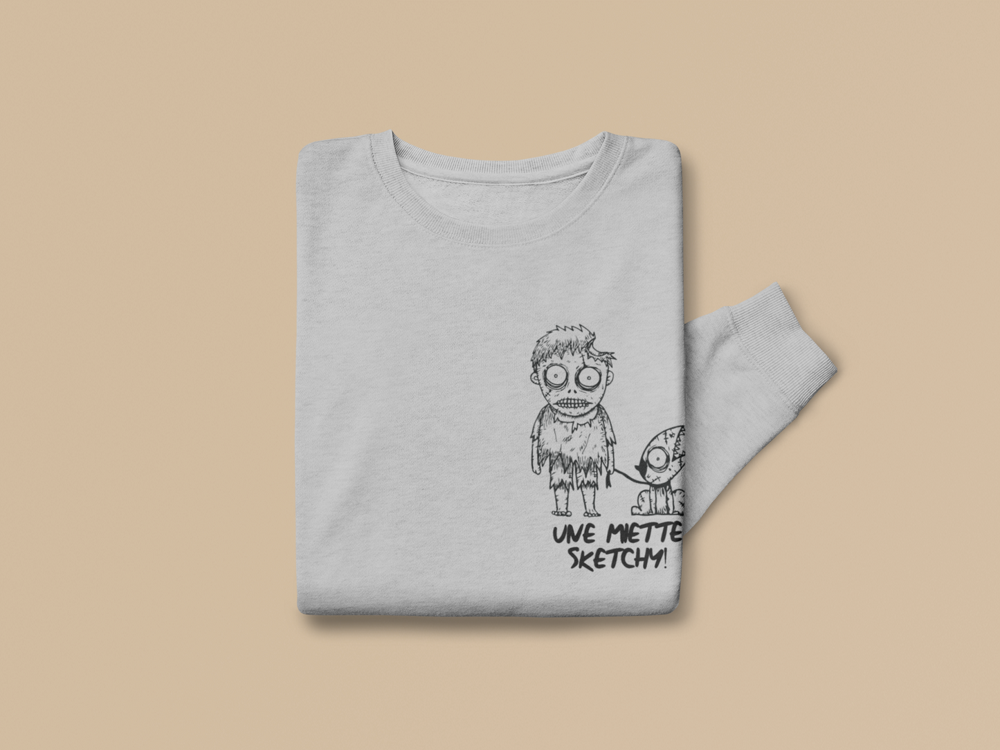 Une miette sketchy! - SWEATSHIRT UNISEXE