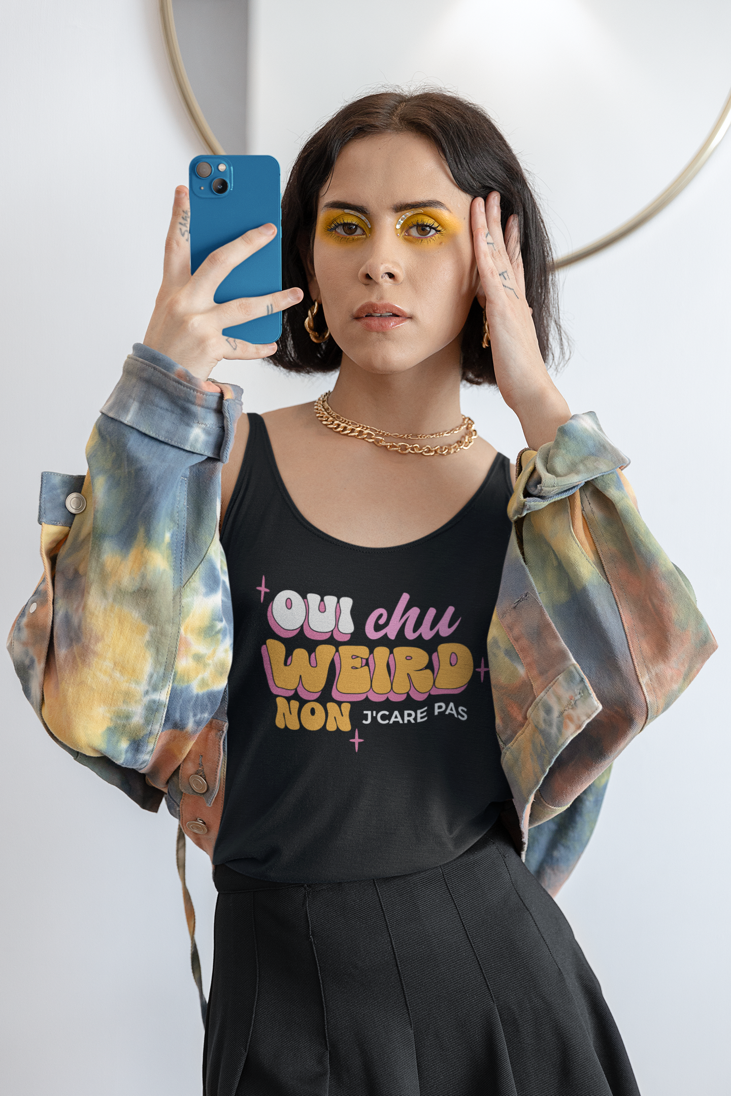 OUI CHU WEIRD, NON J'CARE PAS  Tanktop