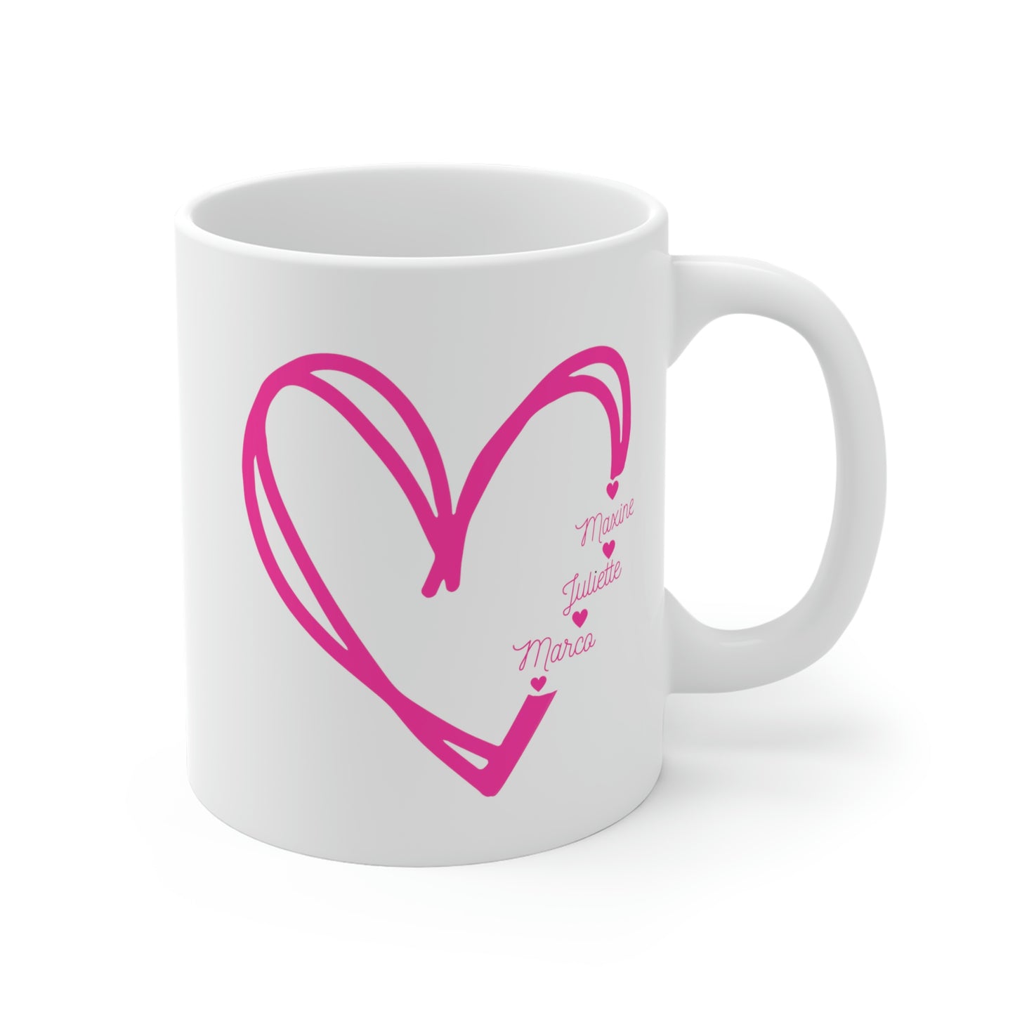 COEUR " Personnalisé". Tasse