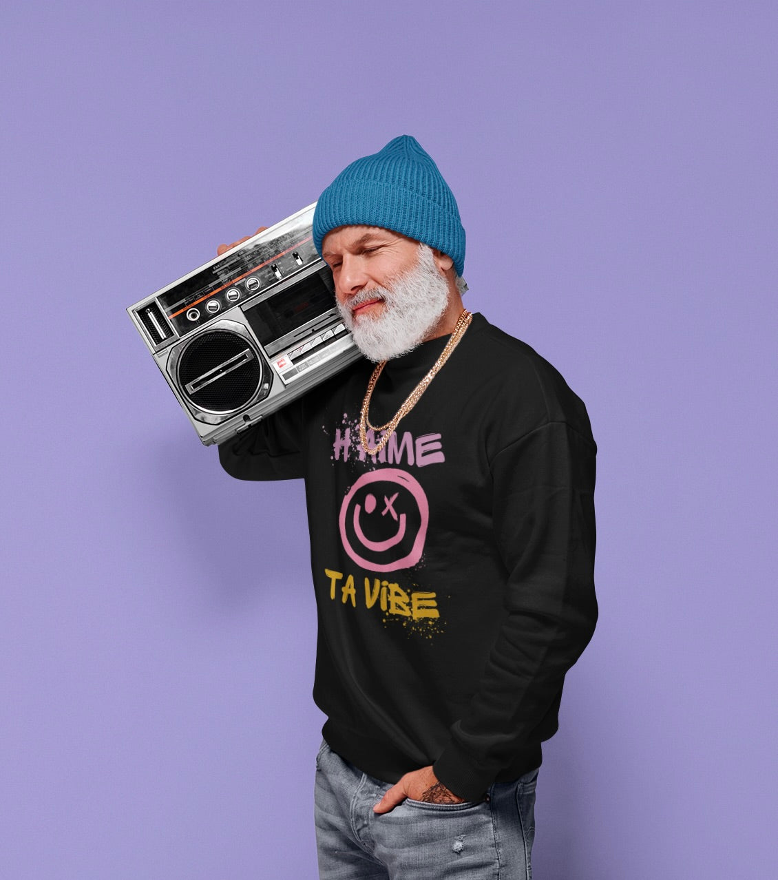 H'AIME TA VIBE    SWEATSHIRT UNISEXE