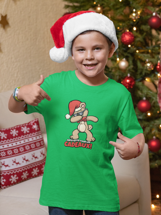 JUSTE ICITTE POUR LES CADEAUX   T-SHIRT ENFANT