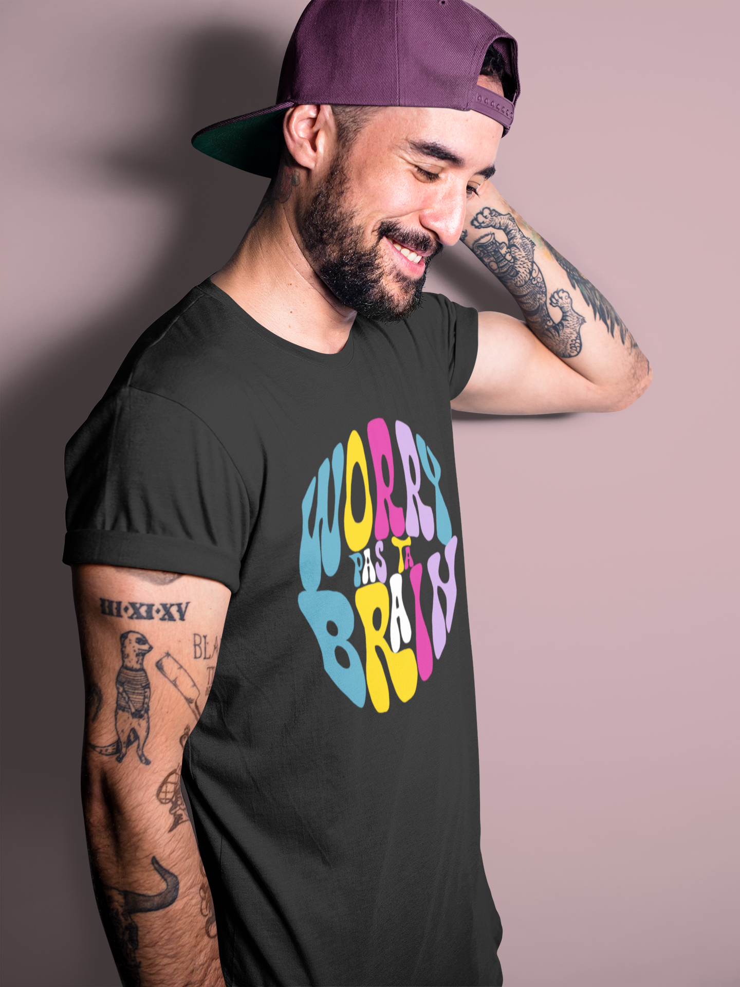 WORRY PAS TA BRAIN      T-SHIRT UNISEX