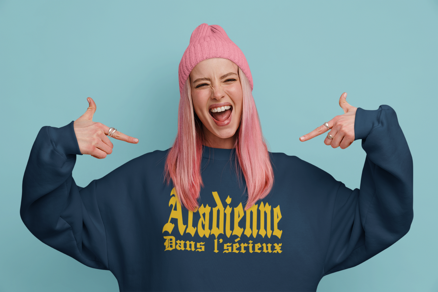 ACADIENNE DANS L'SÉRIEUX    SWEATSHIRT UNISEXE