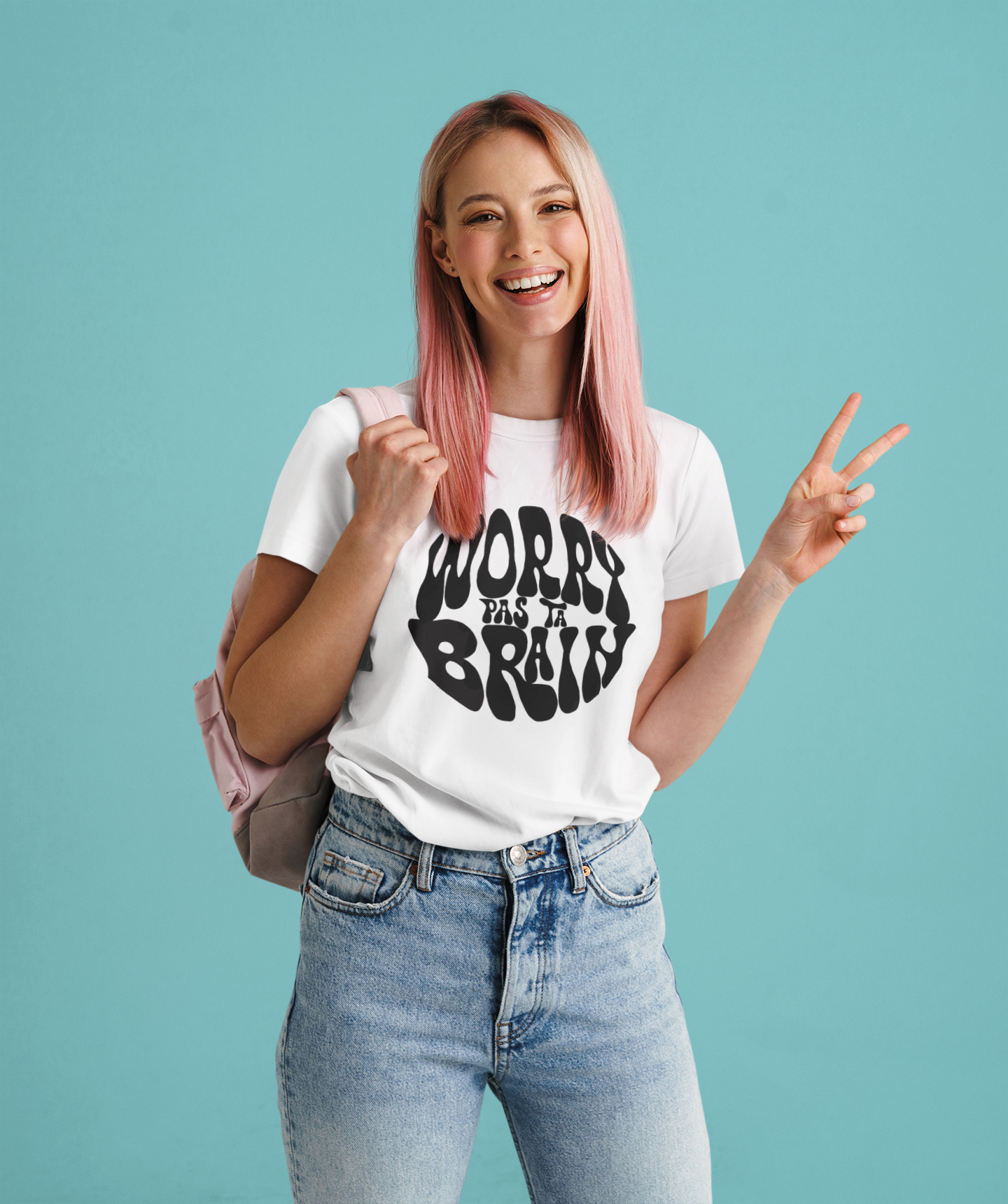 WORRY PAS TA BRAIN    T-SHIRT UNISEX